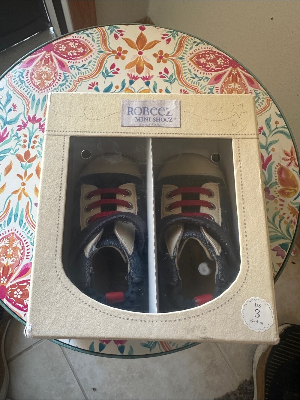 Robeez Navy and Red Baby Sneakers